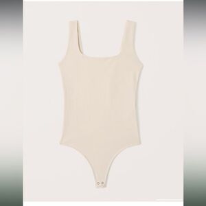 Cotton-Blend Seamless Fabric Tank Bodysuit